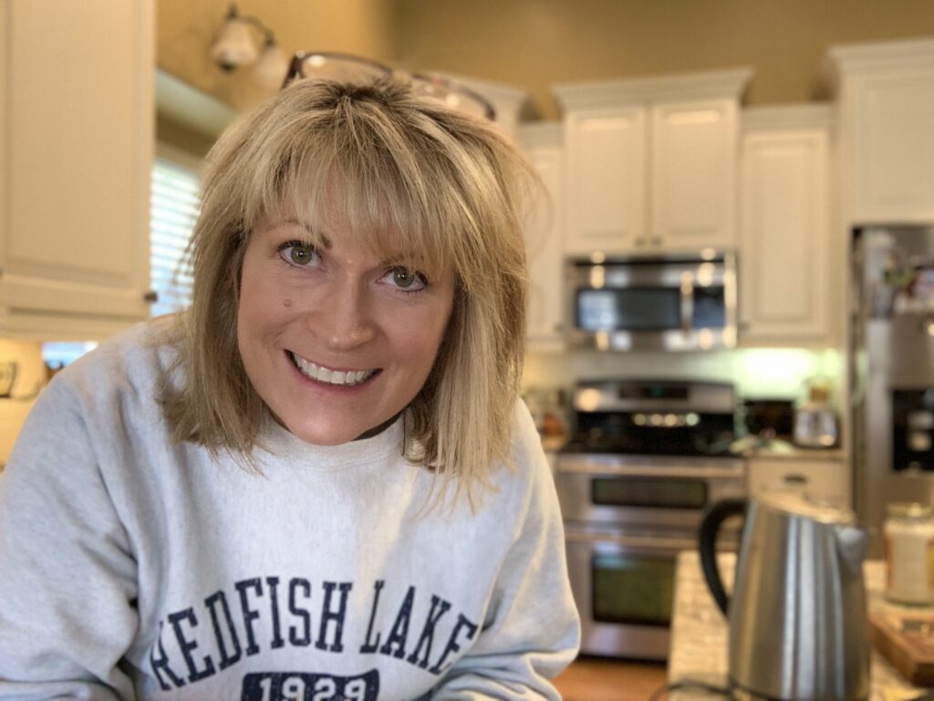 Melinda in the kitchen.