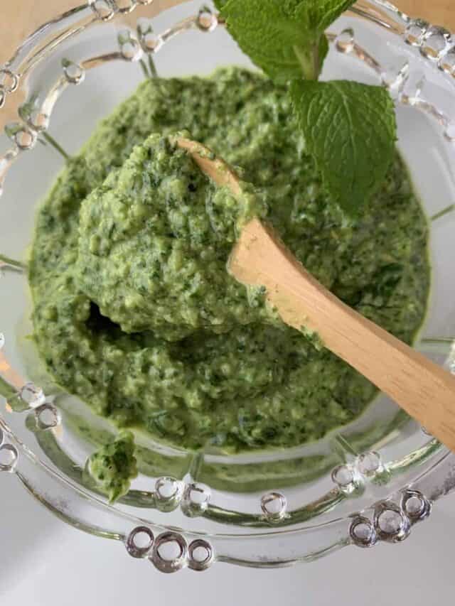 Fresh Basil and Mint Pesto Crinkled Cookbook