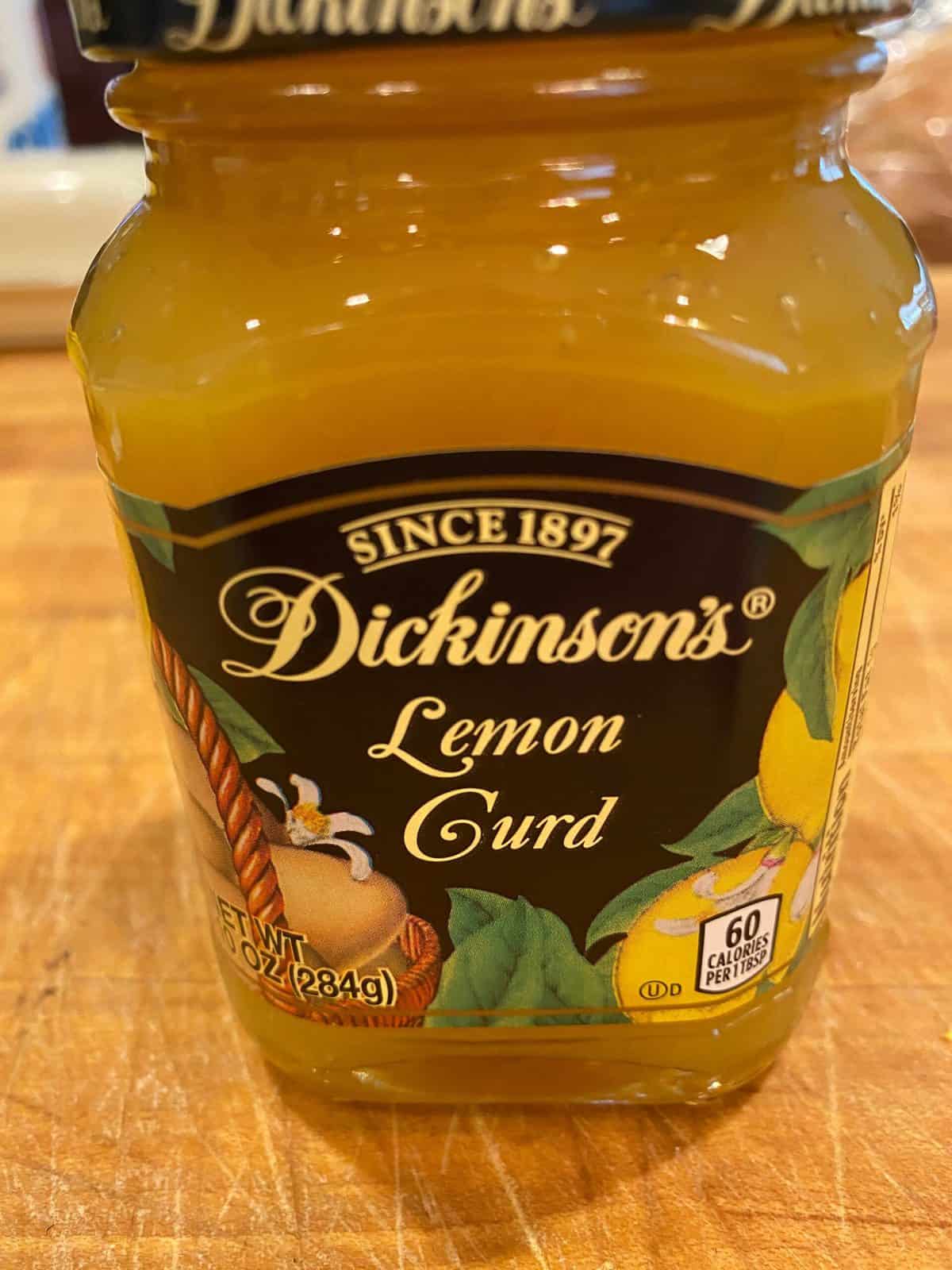 A jar of lemon curd.