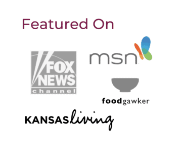 Logos of websites that feature recipes from the crinkled cookbook