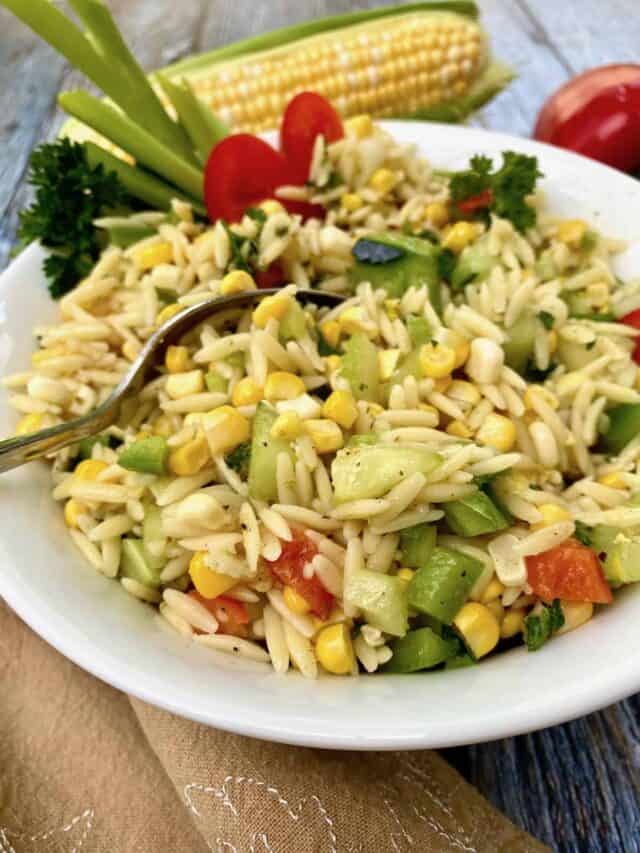Sweet Corn Pasta Salad Recipe Crinkled Cookbook