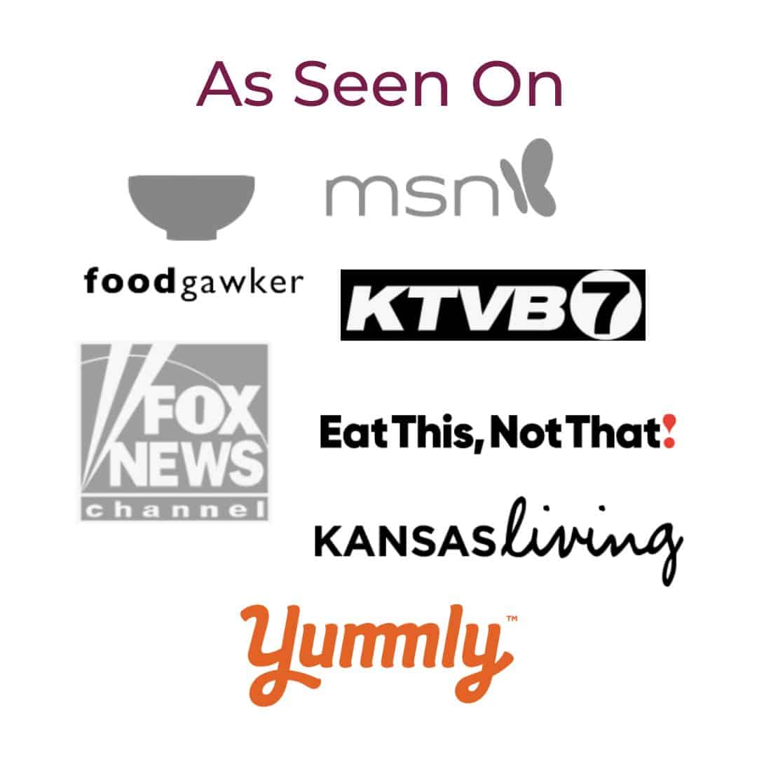 Logos from websites that feature the Crinkled Cookbook.