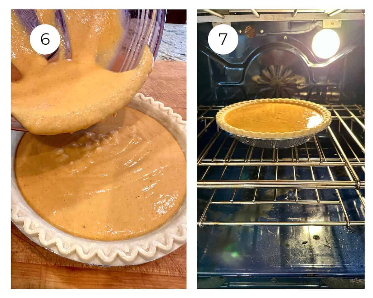 Unbaked pumpkin pie.