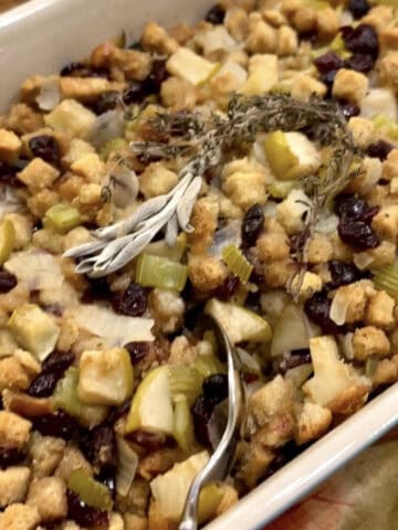 Apple and cranberry stuffing.