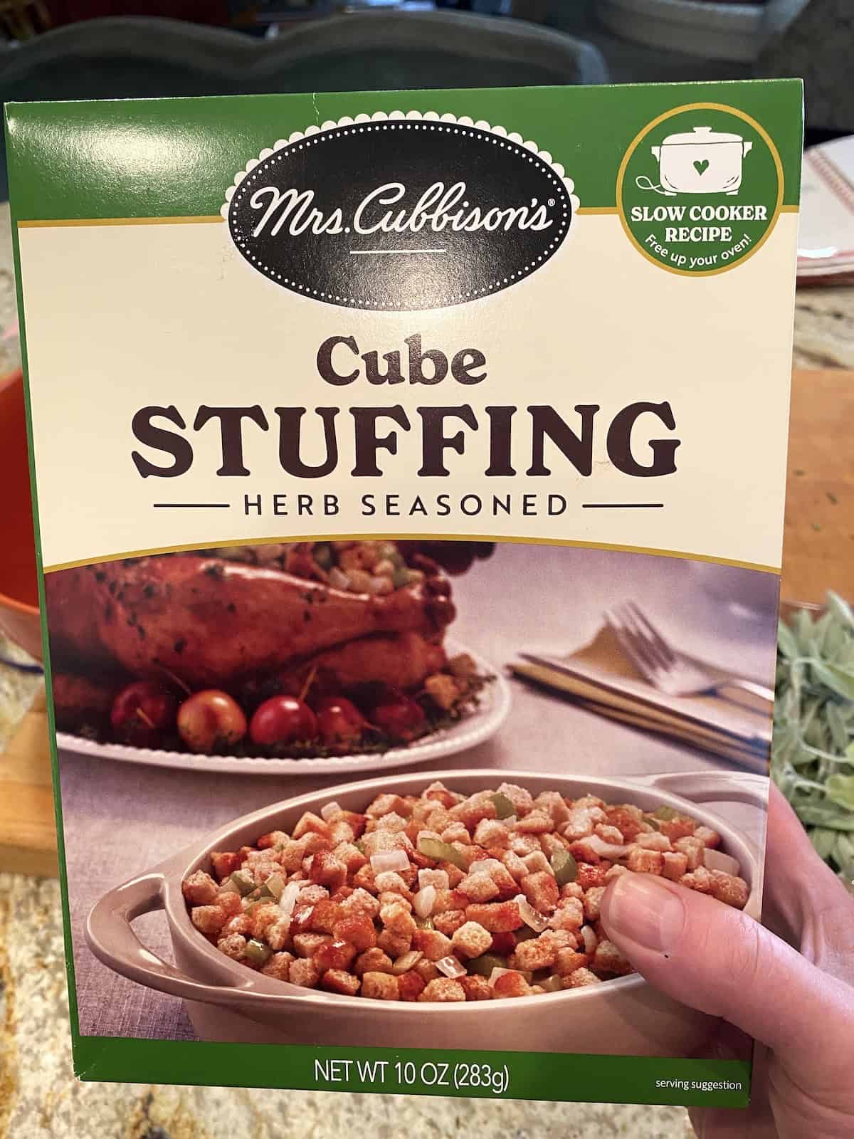 Mrs cullinan's cube stuffing in a box.