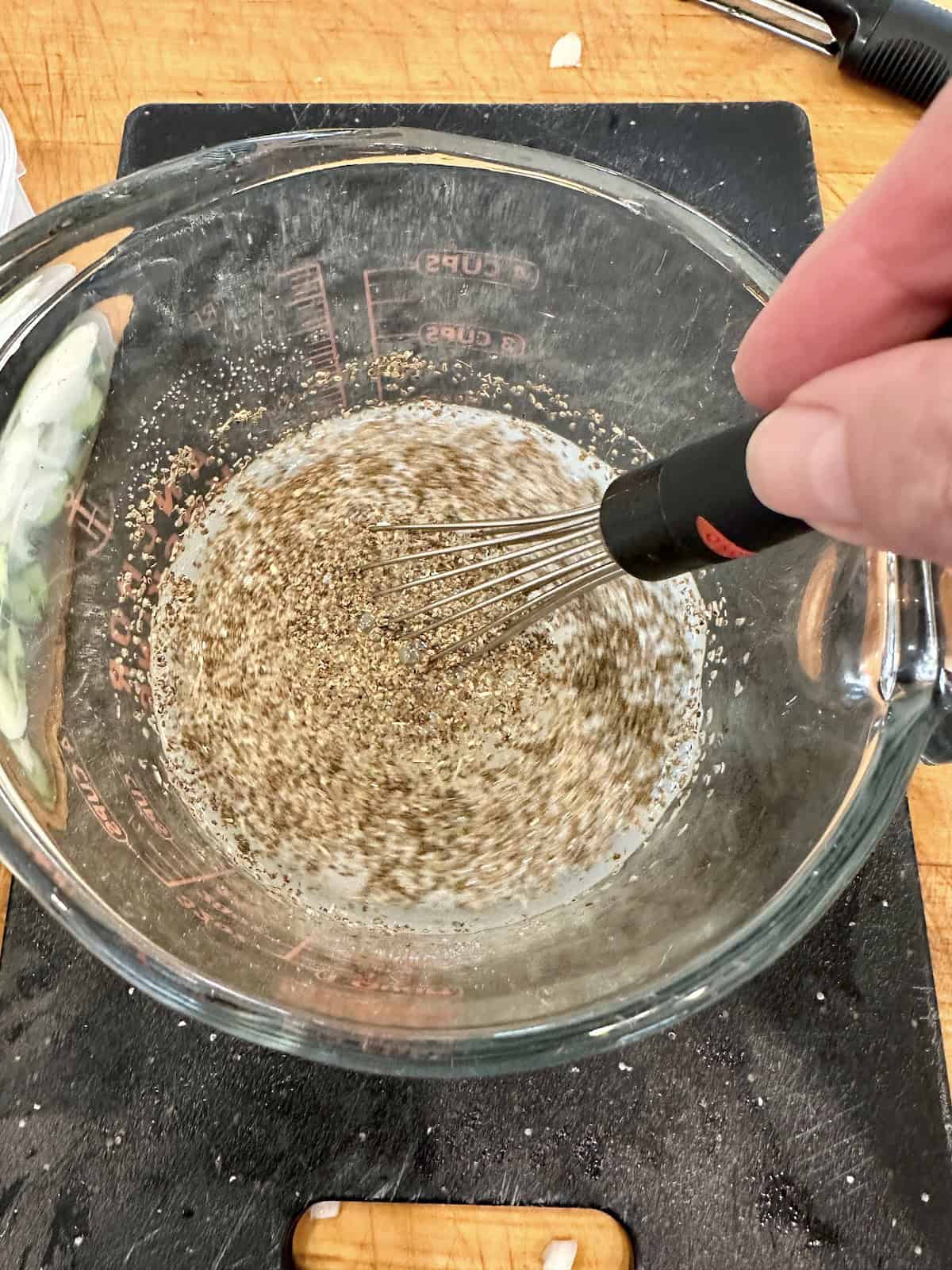 Brine for refrigerator pickles.